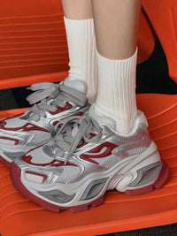 Chunky Platform Sneakers Women – Contrast Casual Athletic Shoes