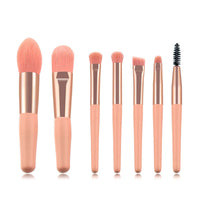 Pink Makeup Brush Set – 7 Pcs Soft Foundation, Powder & Eyeshadow