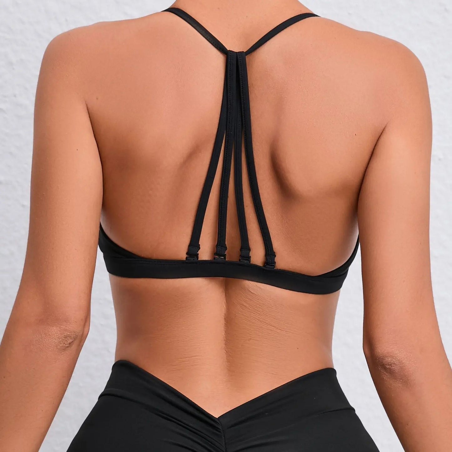 Minimal V-Neck Yoga Bra with Pads