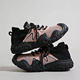 Platform Sneakers Women – Contrast Mesh Athletic Shoes