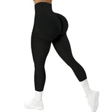 Women’s High-Waist Seamless Yoga Capri Leggings
