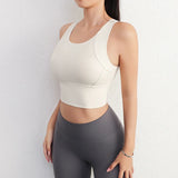 Women’s Fitness Crop Tank with Built-In Bra