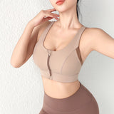 High-Impact Sports Bra with Zipper
