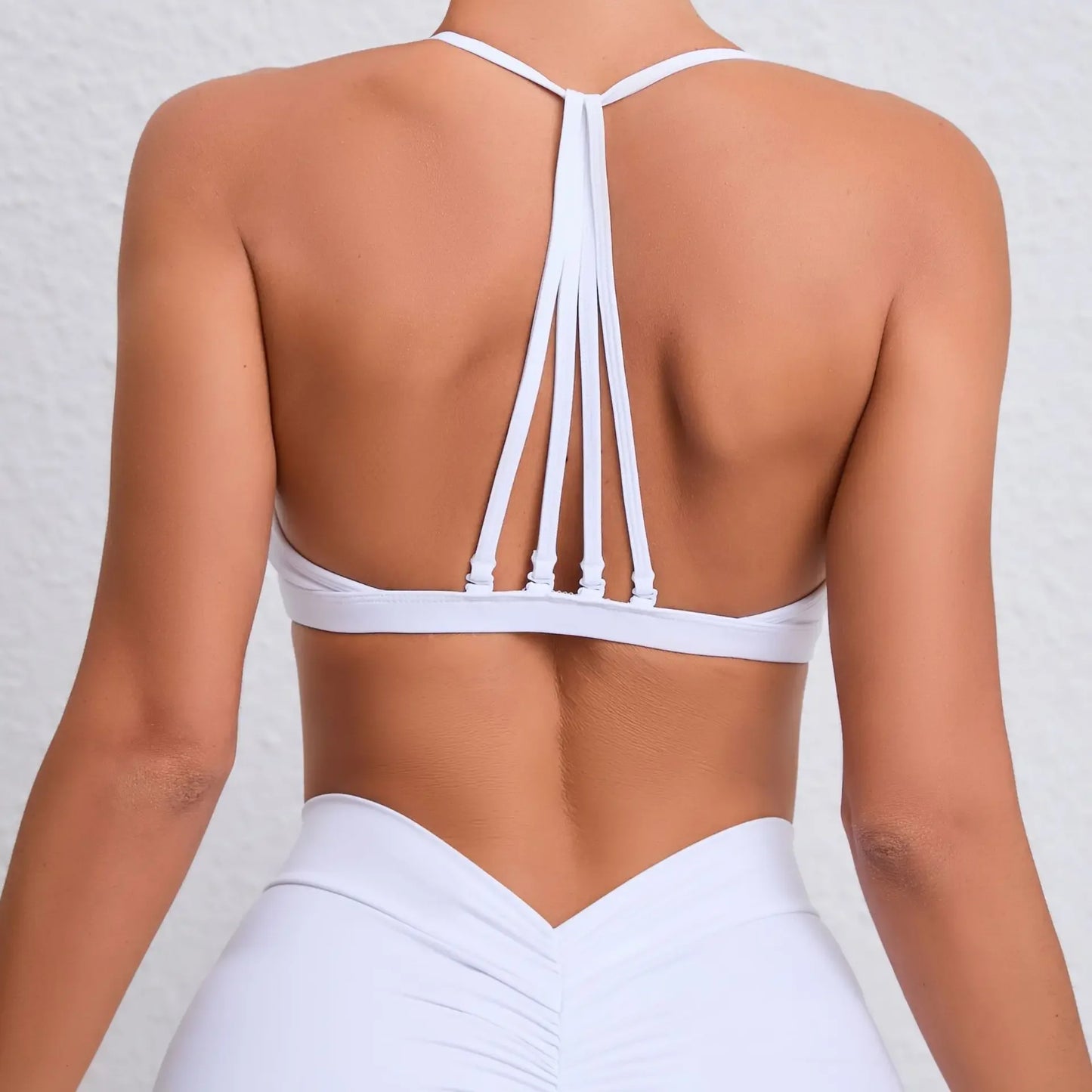 Minimal V-Neck Yoga Bra with Pads