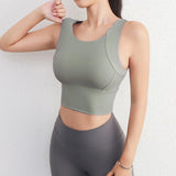 Women’s Fitness Crop Tank with Built-In Bra