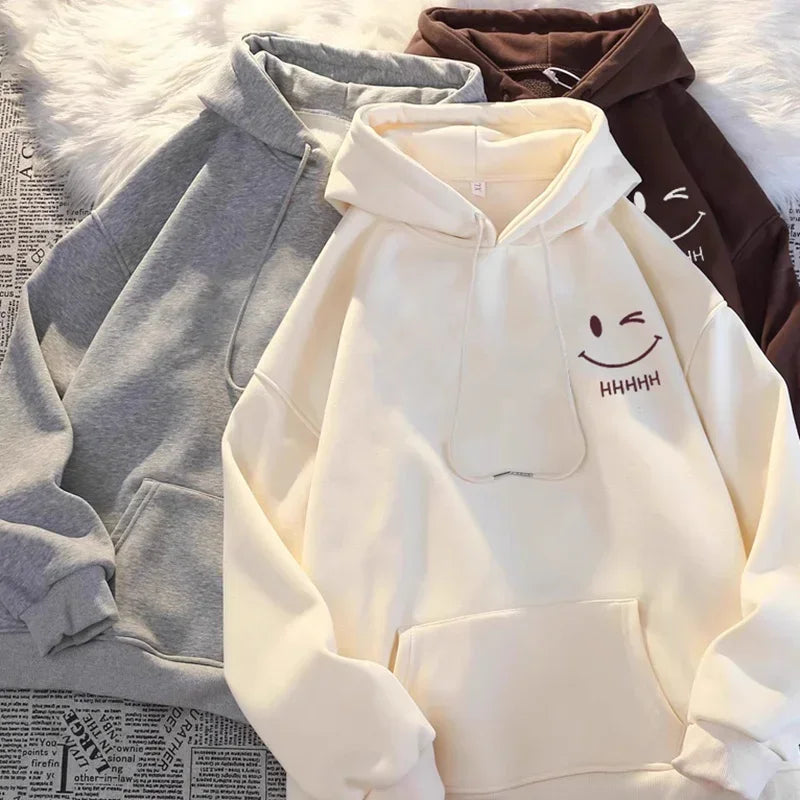 Smiley Face Oversized Hoodie