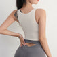 Women’s Fitness Crop Tank with Built-In Bra
