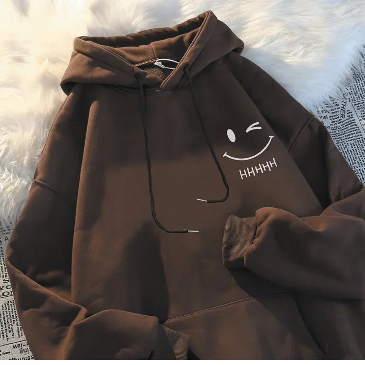 Smiley Face Oversized Hoodie