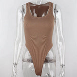 Women’s Sexy High-Waist Knit Bodysuit