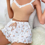 Women’s Lace Patchwork Pajama Set