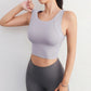 Women’s Fitness Crop Tank with Built-In Bra