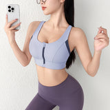 High-Impact Sports Bra with Zipper