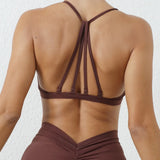Minimal V-Neck Yoga Bra with Pads